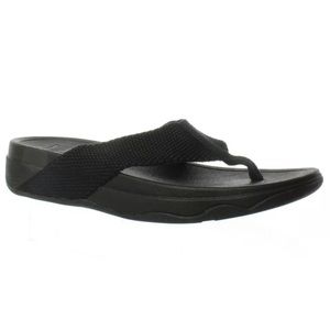 FitFlop black SURFA flip flop sandals sz 10